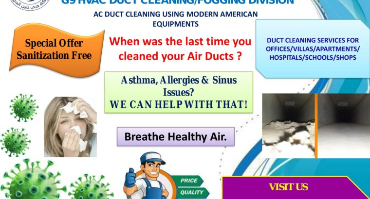 HVAC Duct Cleaning & Fogging/Sanitization