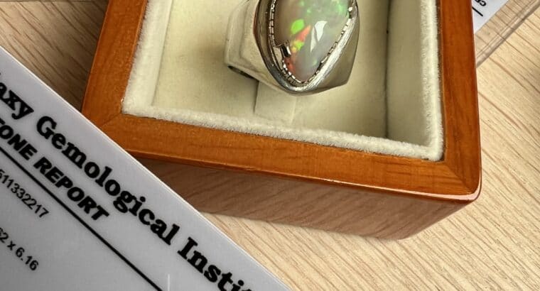 Opal Ring with Certificate اوبال خاتم مع شهاده