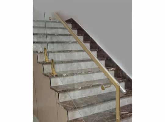 stainless steel handrails.