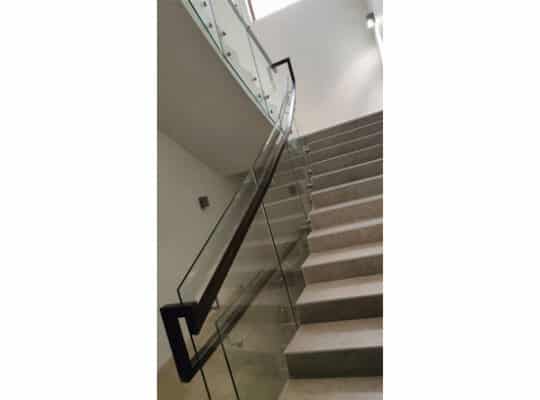 stainless steel handrails.
