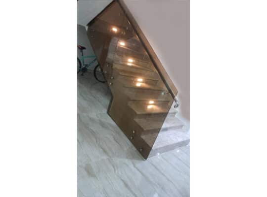 stainless steel handrails.